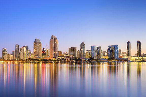 A view of San Diego from the water.