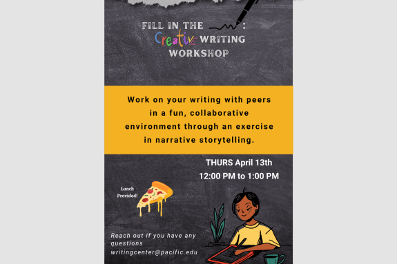 creative writing workshop hosted by the Writing Center.