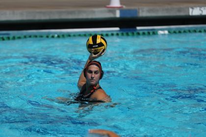 water polo player in the water