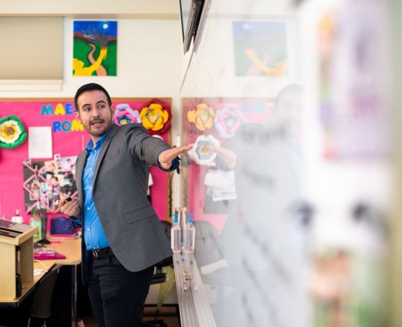 Professor in classroom