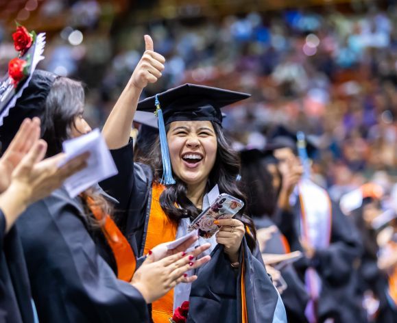 graduate thumbs up