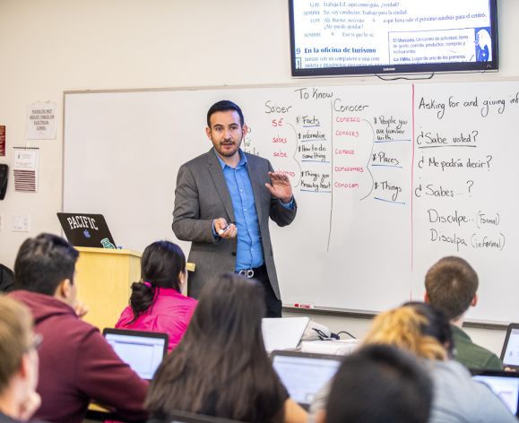 benerd alum teaching a class